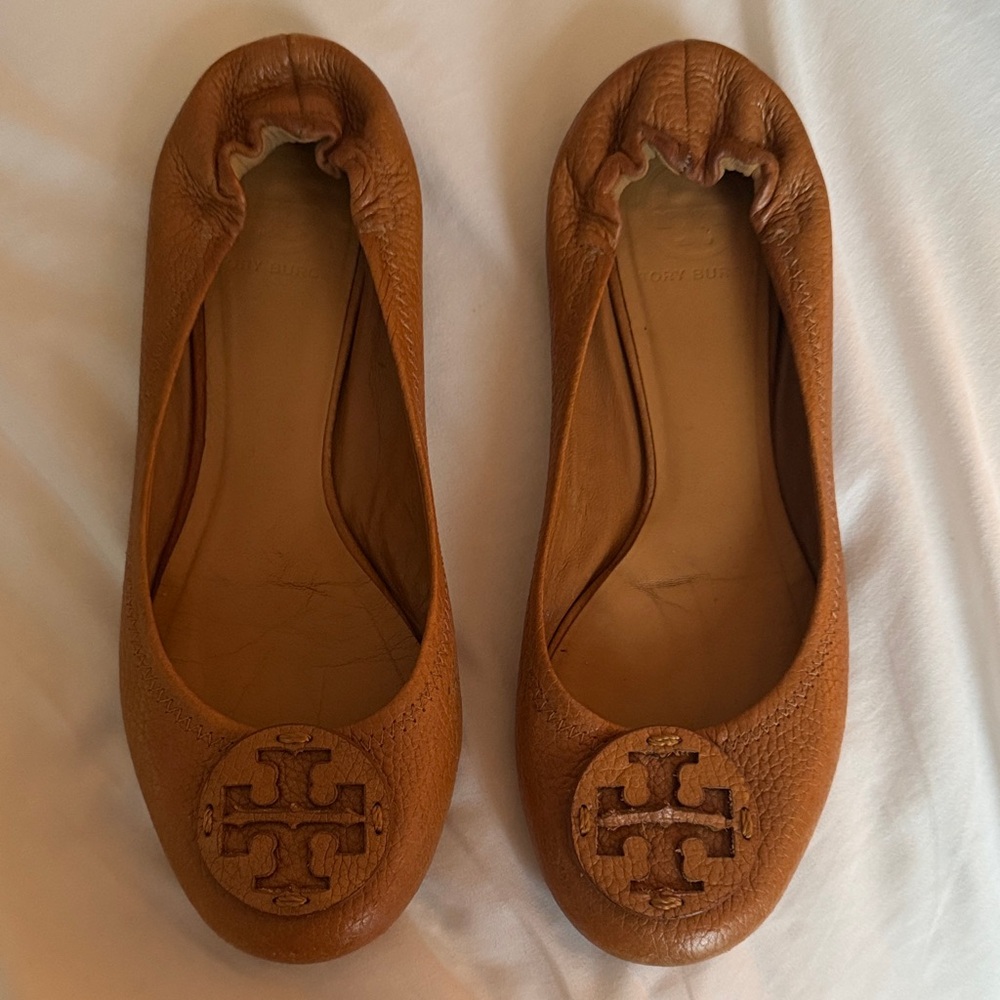 Tory Burch Brown Leather Flats
